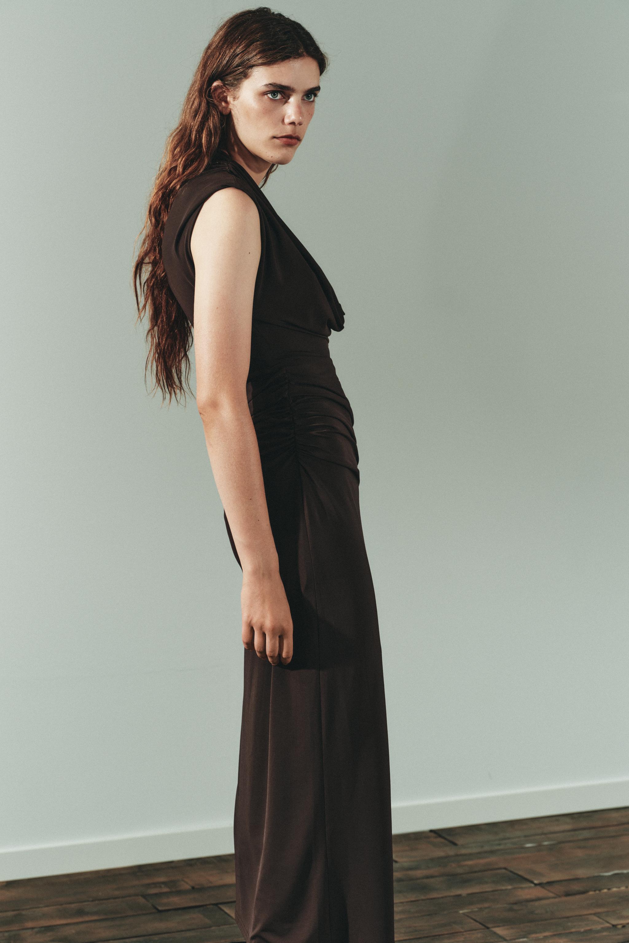 ROBE MI-LONGUE FRONCES